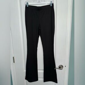 Black Flared ribbed Pants